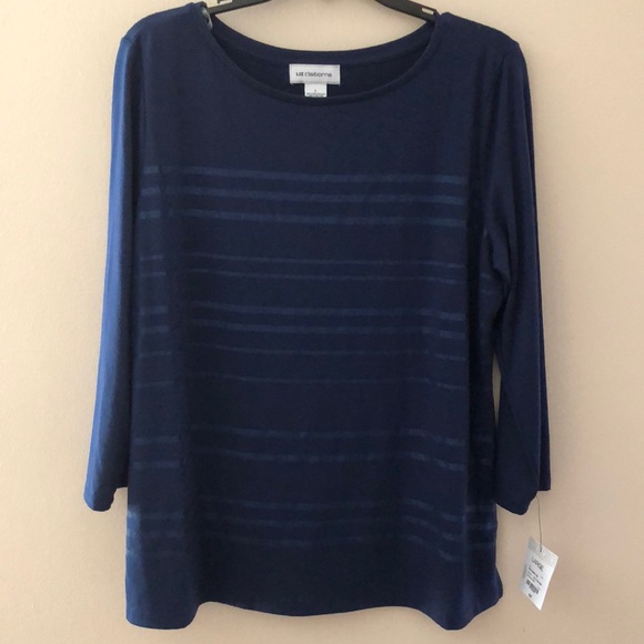 Liz Claiborne Tops - Liz Claiborne Long Sleeves round Neck Tee Top New